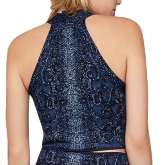 NWT BCBGMaxAzria Snake Skin Print Crop Top - Picture 4 of 12
